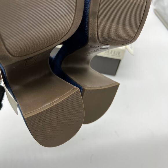 a.n.a Womens Holland Heeled Sandals Denim Platform Size 6M - Picture 9 of 12